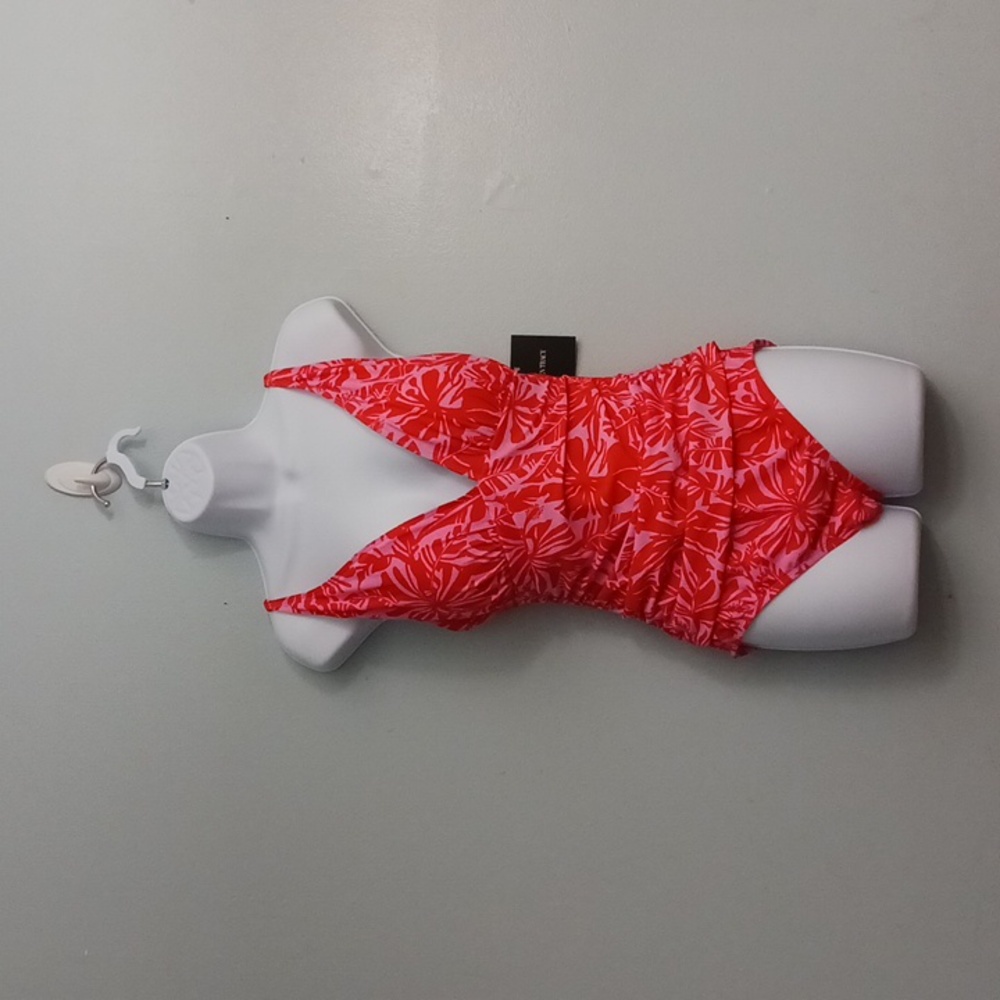 Tropical Pink Red One-Piece Swimsuit